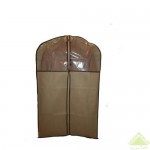 Чехол для костюма прозрачный, нетканный материал, 60x100 см, коричневый