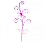 Держатель для комнатных растений «Стрекоза на ветке», цвет розовый