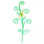 Держатель для комнатных растений «Стрекоза на ветке», цвет зелёный