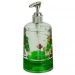 Дозатор для жидкого мыла настольный Vanstore «Рыбки», цвет зелёный