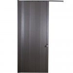 Дверь ПВХ Spacy 84x205 см, цвет металлик