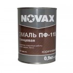 Эмаль Novax ПФ-115 0.9 кг цвет коричневый