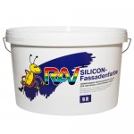 Краска фасадная Rav Silicon Fassadenfarbe, белая, 9 л