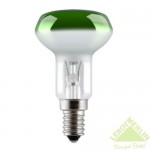 Лампа накаливания GE спот R50 40 Вт, зеленая