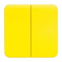 Накладка для выключателя/переключателя Lexman Cosy 2 клавиши, цвет лимонный