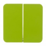 Накладка для выключателя/переключателя Lexman Cosy 2 клавиши, цвет зелёный