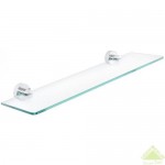Полка для ванной комнаты Fixen "Classic", прямая, металл/стекло