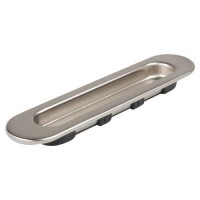 Ручка мебельная для шкафа купе 96 мм металл/пластик цвет никель