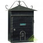 Ящик почтовый Rustico, 25х43х12 см, черный с патиной