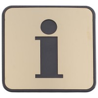Знак дверной «Инфо» квадратный 97х97 мм пластик цвет золото