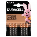Батарейка алкалиновая Duracell AAA/LR03 6 шт