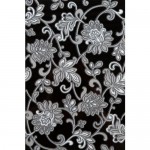 Декор «Аджанта цветы» 20х30 см цвет чёрный