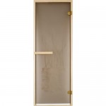 Дверь для сауны, 69х189 см, цвет бронза с рисунком