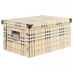 Коробка Hausmann складная 35х17.5x25 см, картон цвет желтый/клетка