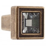 Ручка-кнопка FB-018 000 цвет бронза кристалы