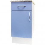 Шкаф напольный «Лагуна Д» с фасадом и одним ящиком 86х40 см, цвет голубой