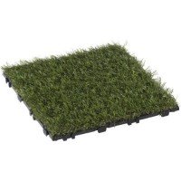 Плитка садовая «Искусственная трава», 30х30х2.5 см комплект 8 шт.