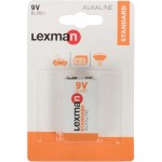 Батарейка алкалиновая Lexman 6LR61, 1 шт.