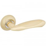Дверная ручка Palladium Ariel SG/GP, без запирания, комплект, цвет матовое золото/глянцевое золото