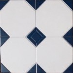 Керамогранит «Сантьяго» 4 40x40 см 1.76 м² цвет белый/синий