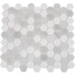 Мозаика стеклянная Hex 31.7х30.7 см цвет серый