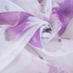 Вуаль «Акварель», 280 см, цветы, цвет фиолетовый