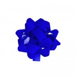 Бант декоративный 5х12х12 см цвет синий