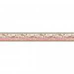Бордюр бумажный «Симфония» Б-025 0.04x1.4 м, вензель, цвет бежевый/розовый