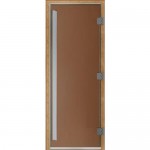 Дверь для сауны с петлями в комплекте Престиж 70x190 см стекло цвет бронза матовая