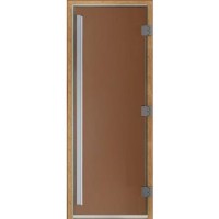 Дверь для сауны с петлями в комплекте Престиж 70x190 см стекло цвет бронза матовая