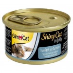 GIM CAT Шани Кэт консервы для кошек Тунец с креветками в желе 70гр.