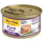 GIM DOG Pure Delight консервы для собак Цыплёнок с тунцом 85гр.