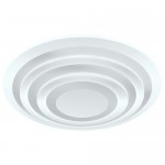 Люстра потолочная светодиодная круглая 3D 05 с пультом управления, 40 м², регулируемый белый свет, цвет белый