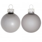 Набор ёлочных шаров 4 см стекло цвет серый, 20 шт.
