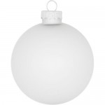 Набор ёлочных шаров 8 см стекло цвет белый, 4 шт.