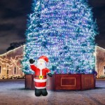 Надувная уличная фигура 3D Дед Мороз с подсветкой и адаптером 180 см