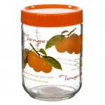 Банка для сыпучих продуктов Lilac "Фрукты и ягоды", оранжевый 1,2 л
