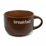 Чашка Home Star Breakfast LJ8882-MA9, 460 мл тёмно-коричневая