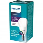 Лампа Philips Essential E14 5.50 Вт шар 450 Лм нейтральный