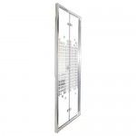 Душевая дверь в нишу Cerutti-SPA BELLA D91, 90х195 см, стекло прозрачное с рисунком, профиль хром