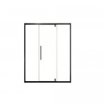 Душевая дверь в нишу Kelly D140B 140х195 см, стекло прозрачное, профиль черный алюминий