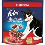 Felix Двойная Вкуснятина корм для взрослых кошек всех пород, мясо 1,5 кг