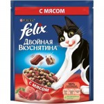 Felix Двойная Вкуснятина корм для взрослых кошек всех пород мясо 300 гр