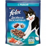 Felix Двойная Вкуснятина корм для взрослых кошек всех пород рыба 750 гр