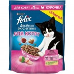 Felix корм для котят всех пород "Двойной вкус" с курицей 600 гр