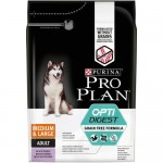 Pro Plan корм для собак средних и крупных пород, беззерновой, чувствительное пищеварение, индейка 2,5 кг