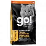 Сухой корм для котят и кошек с чувствительным пищеварением GO! Sensitivities беззерновой Свежая утка 3,63 кг