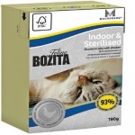 Влажный корм для домашних и стерилизованных кошек BOZITA Indoor&Sterilised Кусочки в желе Курица 190 г