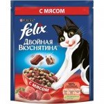 Felix Двойная Вкуснятина корм для взрослых кошек всех пород мясо 300 гр