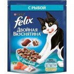 Felix корм для взрослых кошек всех пород "Двойной вкус" с рыбой 300 гр